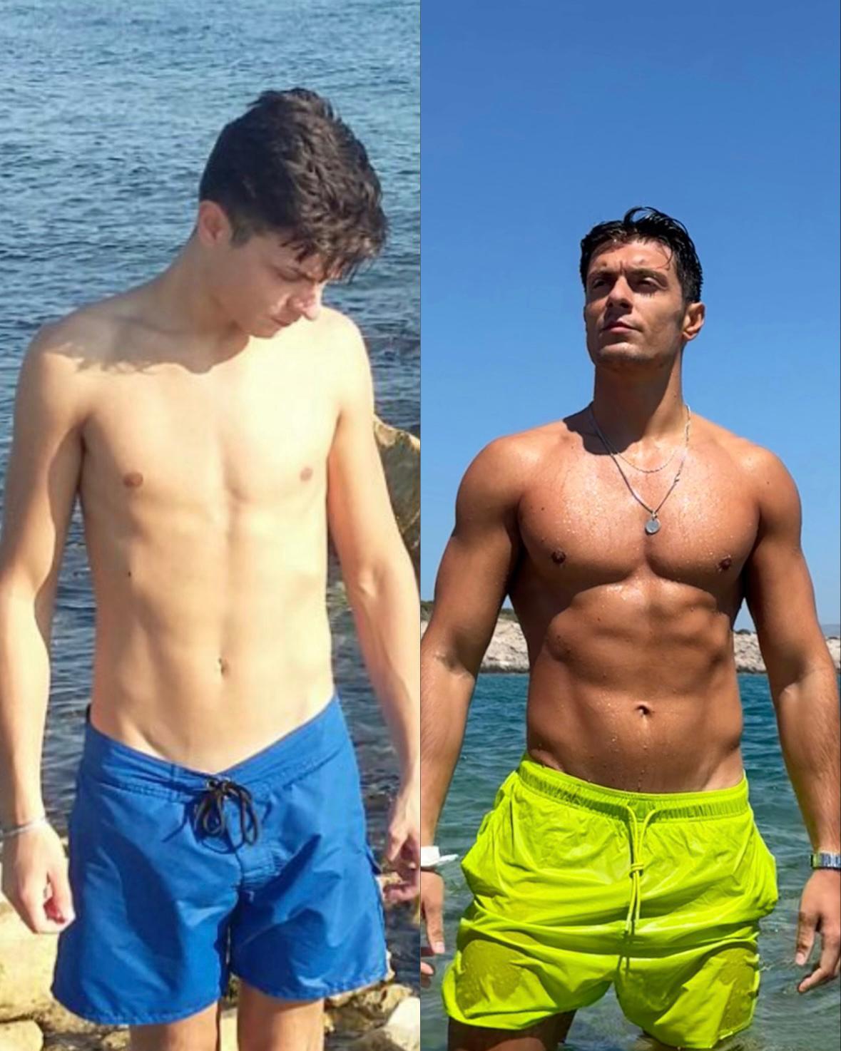 Trasformazione fisica Titan Muscles prima e dopo