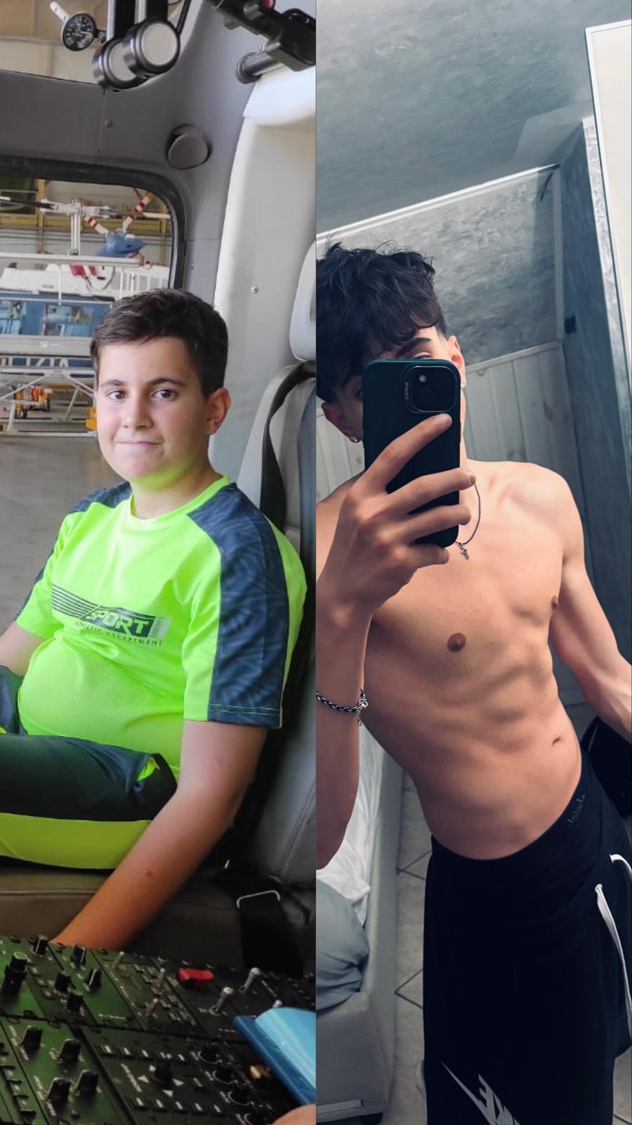 Trasformazione fisica Titan Muscles prima e dopo
